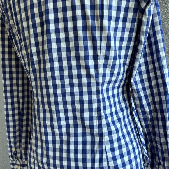 Women's Vineyard Vines Blue White Checkered Long Sleeve Button-up Shirt Size:6 - Picture 6 of 7
